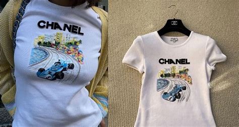 chanel race car tee|Chanel f1 tees price.